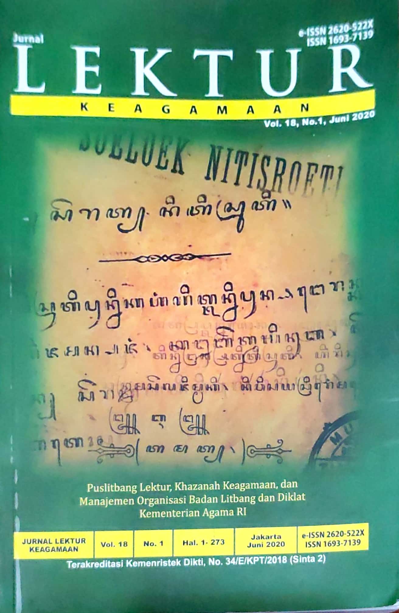 Jurnal Lektur Keagamaan No. 1 2020